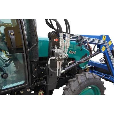 Tractor 60CP 4x4 cu cabina, motor diesel YTO, incarcator frontal hidraulic, cupa 1400mm, camere video KONIG 604 - imagine 15
