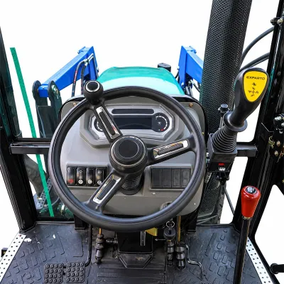 Tractor 60CP 4x4 cu cabina, motor diesel YTO, incarcator frontal hidraulic, cupa 1400mm, camere video KONIG 604 - imagine 9