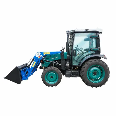 Tractor 60CP 4x4 cu cabina, motor diesel YTO, incarcator frontal hidraulic, cupa 1400mm, camere video KONIG 604 - imagine 3