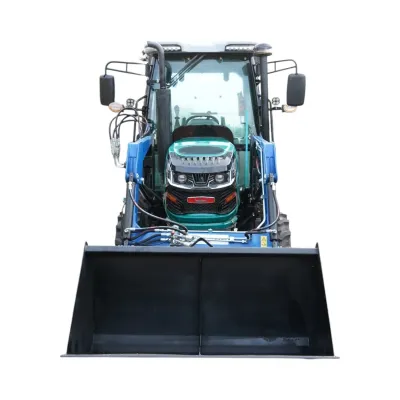Tractor 60CP 4x4 cu cabina, motor diesel YTO, incarcator frontal hidraulic, cupa 1400mm, camere video KONIG 604 - imagine 2