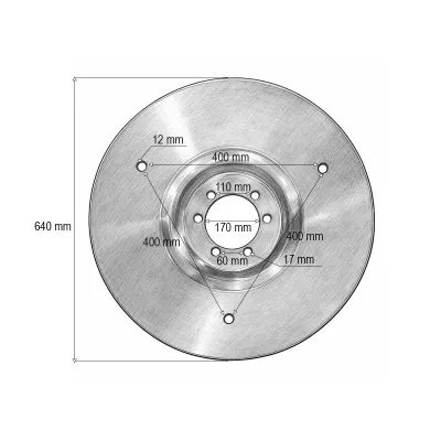 Taler superior cositoare 1.35 model Polonia Ø640mm 40TH122 - imagine 2