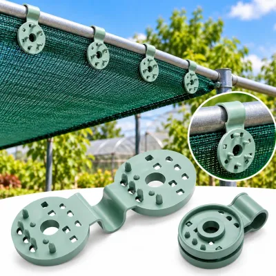 Set 20 cleme clips rotunde fixare plasa de umbrire Breckner Germany - imagine 2