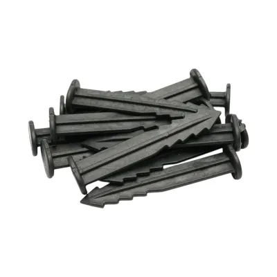 Set 50 cuie tarusi plastic negri 150mm tip harpon pentru fixare folie protectie Breckner Germany - imagine 6