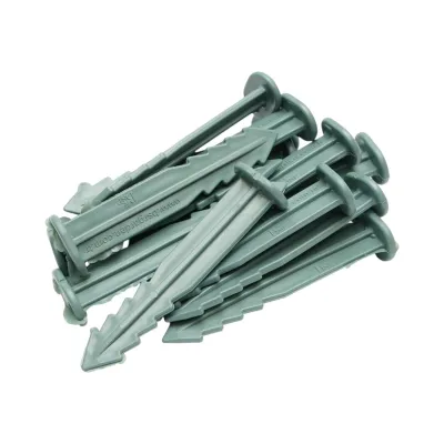 Set 50 cuie tarusi plastic verzi 15cm tip harpon pentru fixare folie protectie Breckner Germany - imagine 6