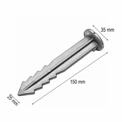 Set 50 cuie tarusi plastic verzi 15cm tip harpon pentru fixare folie protectie Breckner Germany - imagine 7