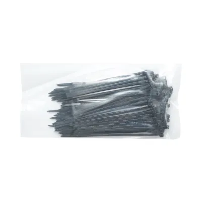 Faseta colier plastic negru 2.5x120mm 100 buc/set Longroad - imagine 5