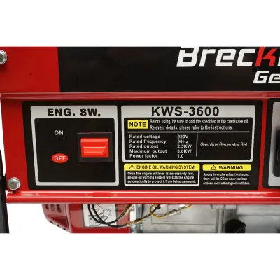 Generator electric pe benzina 2.5KW/220V, motor 7.5CP, pornire manuala Breckner Germany - imagine 5