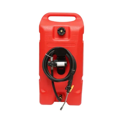 Rezervor motorina mobil portabil 53L cu pompa transfer electrica 12V, 70W, baterie Li-ion, debit 6L/min, furtun 3m si pistol Breckner Germany - imagine 2