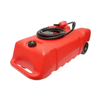 Rezervor motorina mobil portabil 53L cu pompa transfer manuala, furtun 3m si pistol Breckner Germany - imagine 3
