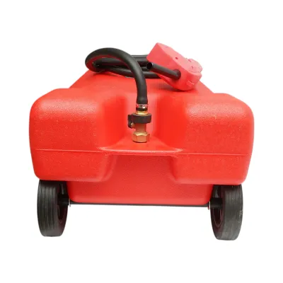 Rezervor motorina mobil portabil 53L cu pompa transfer manuala, furtun 3m si pistol Breckner Germany - imagine 8