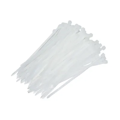 Faseta colier plastic alb 2.5x100mm 100 buc/set Longroad