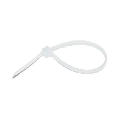 Faseta colier plastic alb 2.5x100mm 100 buc/set Longroad - imagine 3