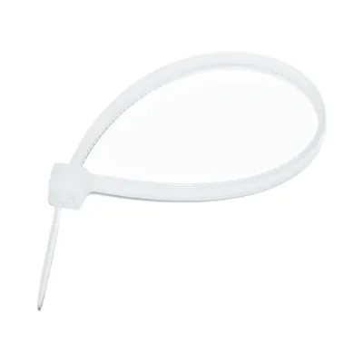 Faseta colier plastic alb 3.6x150mm 100 buc/set Longroad - imagine 3