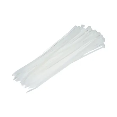 Faseta colier plastic alb 3.6x250mm 100 buc/set Longroad