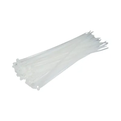 Faseta colier plastic alb 3.6x250mm 100 buc/set Longroad - imagine 2
