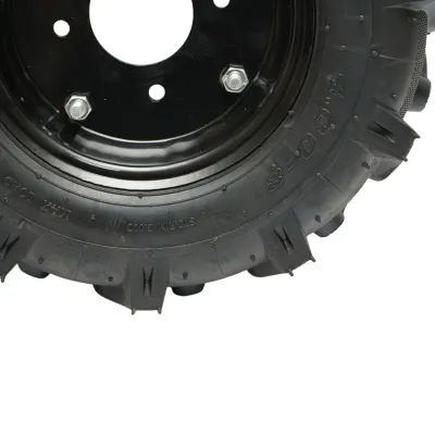 Roata completa 400/8 R1 6PR crampon cu janta neagra THOR - imagine 5