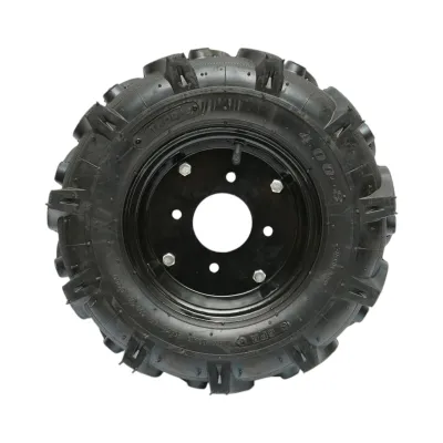 Roata completa 400/8 R1 6PR crampon cu janta neagra THOR - imagine 2