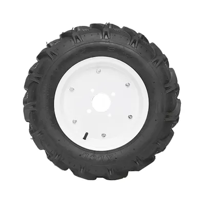 Roata completa 500/12 R1 8PR crampon cu janta alba - imagine 3