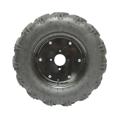 Roata completa 500/12 R1 8PR crampon cu janta neagra - imagine 3