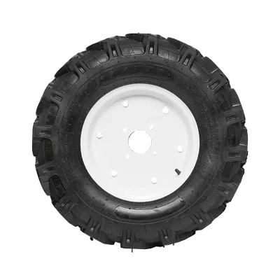 Roata completa 600/12 R1 10PR crampon cu janta alba  - imagine 2
