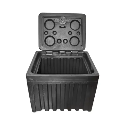 Lada pentru scule fara suport, din plastic negru 380x400x500 mm - imagine 4