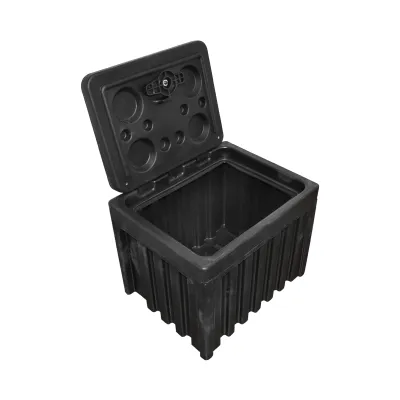Lada pentru scule fara suport, din plastic negru 380x400x500 mm - imagine 5