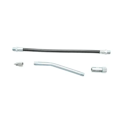 Pistol pentru gresat cu maner iesire orizontala si tub vaselina albastra 400g - imagine 9