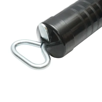 Pistol pentru gresat cu maner iesire orizontala si tub vaselina albastra 400g - imagine 8