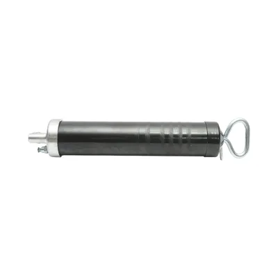 Pistol pentru gresat cu maner iesire orizontala si tub vaselina albastra 400g - imagine 6