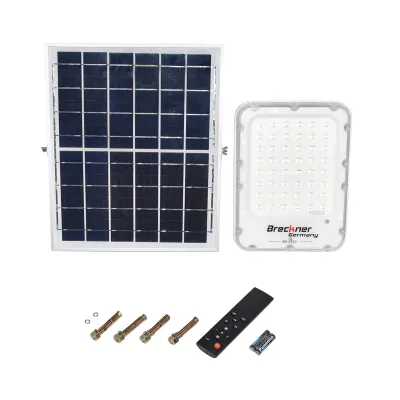Proiector LED 100W cu panou solar policristalin 12W, baterie LiFePO4 3.2V/12Ah, 6000K, 700lm cu telecomanda IP66 Breckner Germany - imagine 5