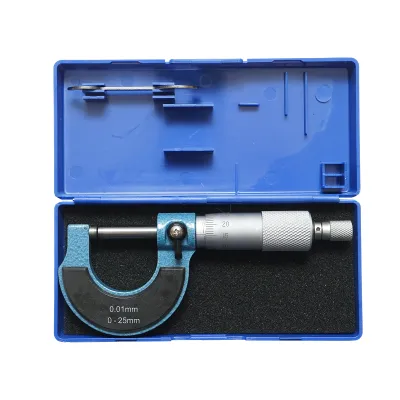 Micrometru mecanic de exterior cu cadru emailat, metric 0-25 mm - imagine 2
