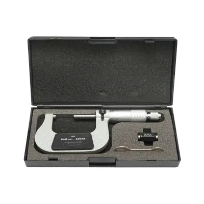 Micrometru mecanic de exterior cu cadru emailat, metric 25-50 mm - imagine 2