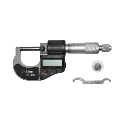 Micrometru de exterior cu afisaj digital si cadru emailat, metric 0-25mm