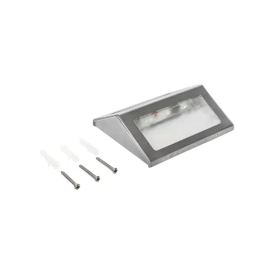 Lampa LED 3x0,06W pentru scari si gard cu panou solar 4W, baterie 3.2V si carcasa inox satinat Breckner Germany - imagine 2