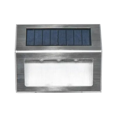 Lampa LED 3x0,06W pentru scari si gard cu panou solar 4W, baterie 3.2V si carcasa inox satinat Breckner Germany - imagine 3