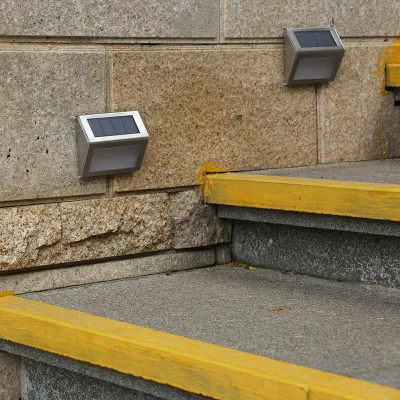 Lampa LED 3x0,06W pentru scari si gard cu panou solar 4W, baterie 3.2V si carcasa inox satinat Breckner Germany - imagine 4