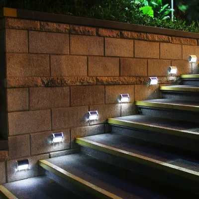 Lampa LED 3x0,06W pentru scari si gard cu panou solar 4W, baterie 3.2V si carcasa inox satinat Breckner Germany - imagine 5
