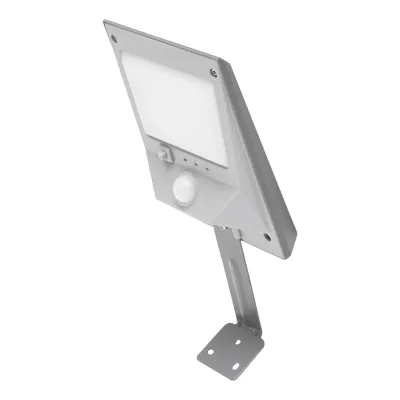 Lampa solara LED 2W, 6500K, IP44 cu senzor de miscare, panou solar si baterie Breckner Germany