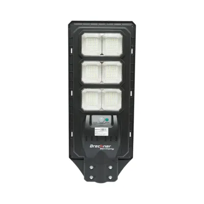 Lampa solara LED iluminat stradal 70W, 6500K cu panou solar, senzor miscare si telecomanda IP65 Breckner Germany - imagine 2