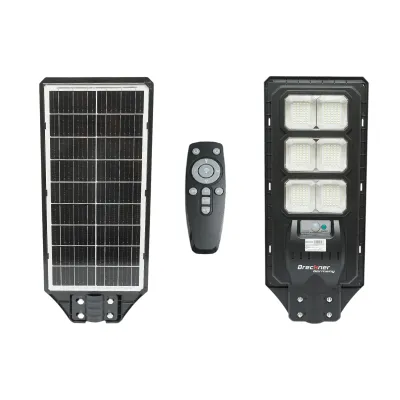 Lampa solara LED iluminat stradal 70W, 6500K cu panou solar, senzor miscare si telecomanda IP65 Breckner Germany