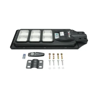 Lampa solara LED iluminat stradal 70W, 6500K cu panou solar, senzor miscare si telecomanda IP65 Breckner Germany - imagine 4