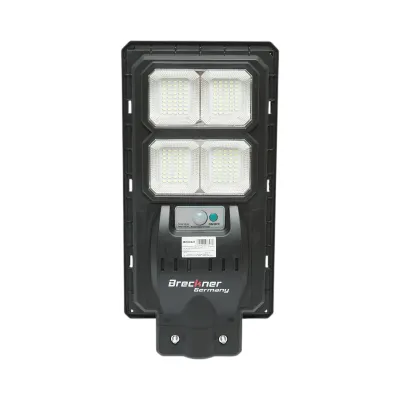 Lampa solara LED iluminat stradal 150W, 6500K cu panou solar, senzor de miscare si telecomanda IP65 Breckner Germany - imagine 2