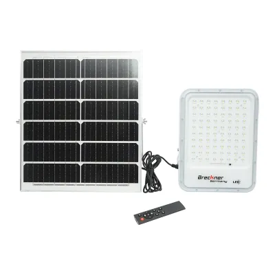 Proiector LED 200W cu panou solar 35W telecomanda, baterie 3,2V/30Ah Breckner Germany