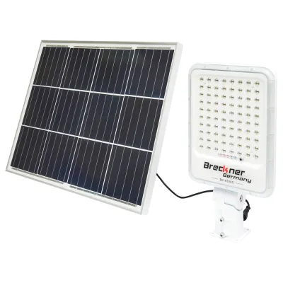 Proiector LED 30W cu panou solar si  baterie 3,2V/40Ah si suport articulat Breckner Germany