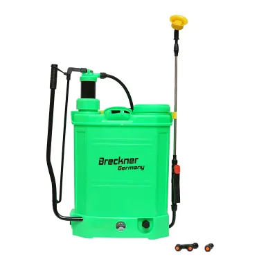 Pompa de stropit vermorel 2 in 1 manuala si electrica rezervor 16L baterie 12V 8Ah debit 3.1 l/min Breckner Germany