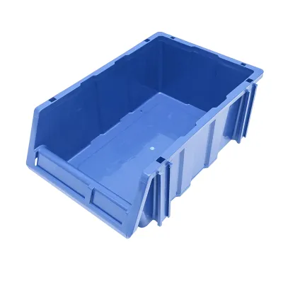 Stand cu 13 cutii pentru depozitare / organizare, cutie din plastic albastra, 510x400x1000mm - imagine 10