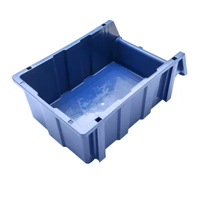 Stand cu 15 cutii pentru depozitare / organizare, cutie din plastic albastra, 765x400x1100mm - imagine 8
