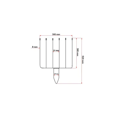 Furca metal cu 6 coarne (fara maner) - imagine 5