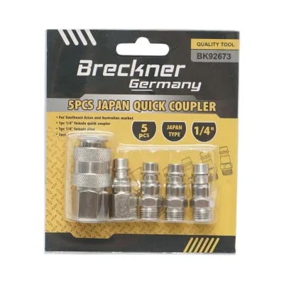 Set 5 cuple rapide 1/4 pentru scule/accesorii pneumatice Breckner Germany