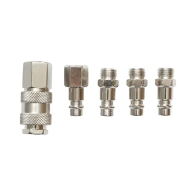 Set 5 cuple rapide 1/4 pentru scule/accesorii pneumatice Breckner Germany - imagine 2